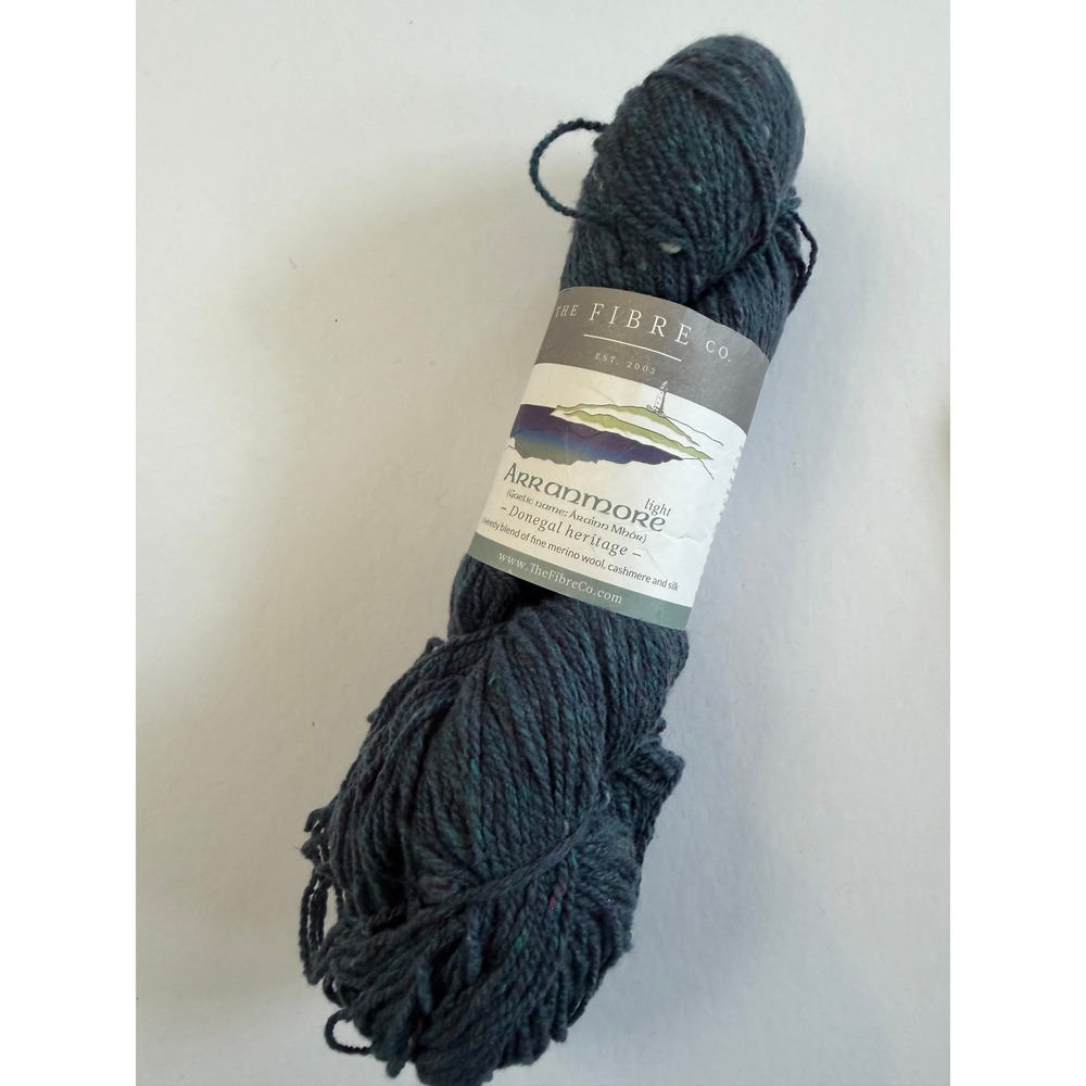 New The Fibre Co Arranmore Light Yarn 100g Odhran Blue Green Tweed Merino Silk